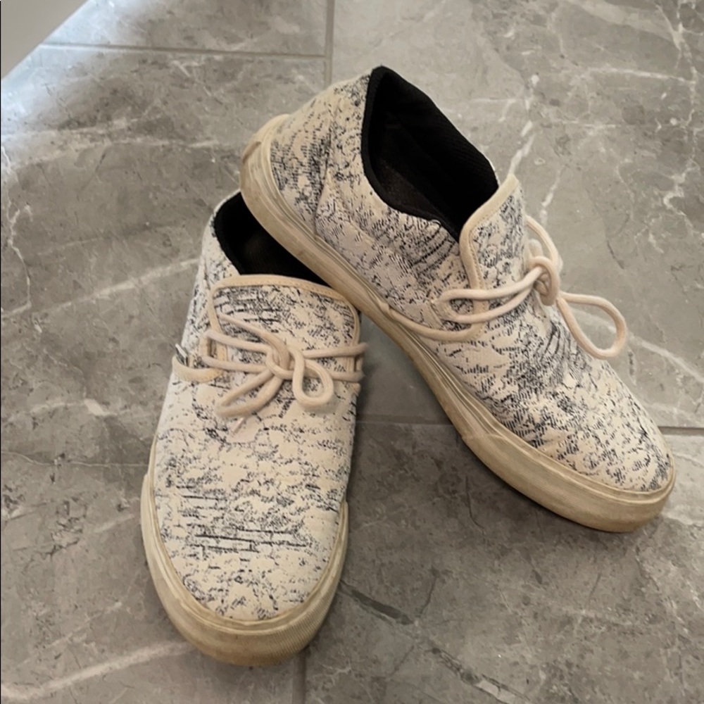 Supra Cuba white & black woven slip on sneaker